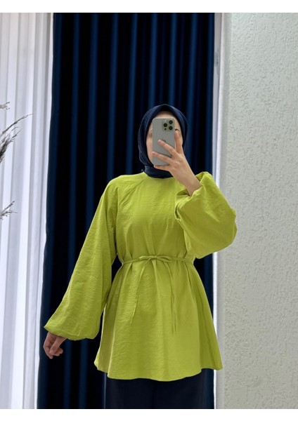 Zenita Reglan Kol TUNIK-BN4175 Fıstık Yeşili
