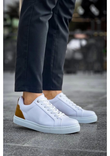Kb-Bx1 Kuback Beyaz Taba Cilt Detaylı Yüksek Beyaz Taban Günlük Erkek Ayakkabı modelleri