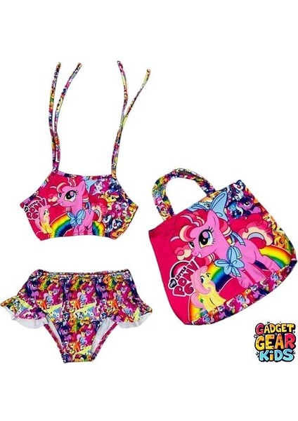 Kız Çocuk Bikini Takımı Karakter Baskılı