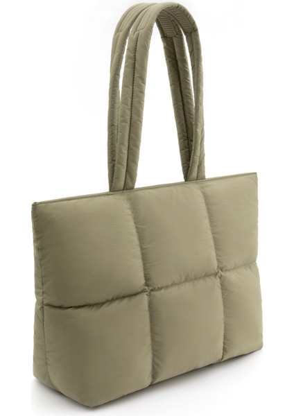 Suya Dayanıklı Askılı Puffy Laptop/tablet Tote Çanta
