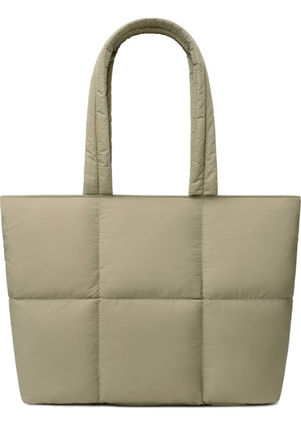 Suya Dayanıklı Askılı Puffy Laptop/tablet Tote Çanta