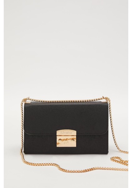 930182 Siyah Kadın Omuz Çantası Levidor modelleri