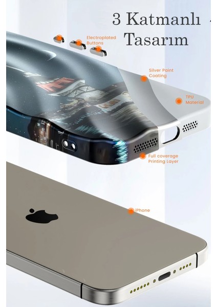 Apple iPhone 14 Pro Kılıf Crew Desenli Kapak - Çiçek Zrnet