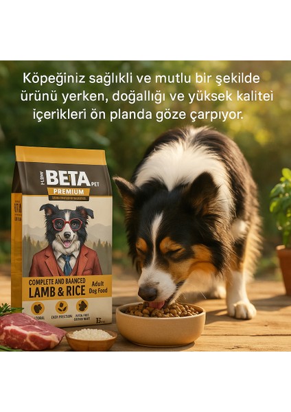 Beta Premium Köpek Maması Kuzu ve Pirinç 15KG Kaliteli Mama fiyatları