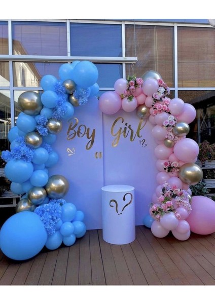Cinsiyet Partisi Kız Mı Erkek Mi Partisi Balon Zinciri Doğum Günü Balon Parti Seti