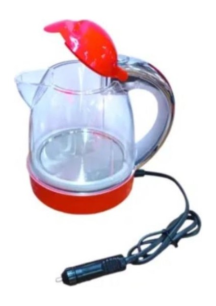 24 Volt 1 Litre Oto Kamyon Tır Için Su Isıtıcı Kettle Termostatlı Işıklı Araç Kettle