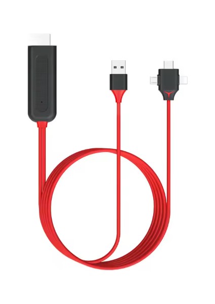 Ultra Combo 3 In 1 HDMI USB Type-C Lightning Görüntü Aktarıcı
