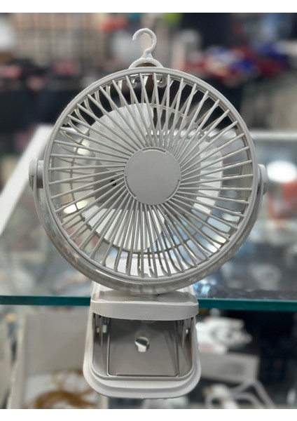 Masa Kenarı Ayarlanabilir Askı Aparatlı Ledli Taşınabilir 5 Kademeli Soğtucu Fan