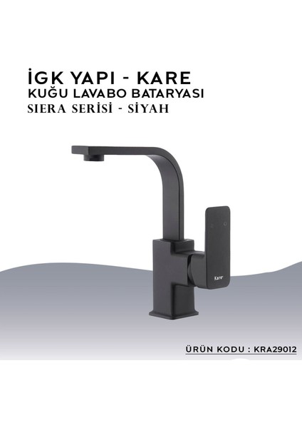 Igk Yapı – Kare KRA29012 Siera Kuğu Lavabo Bataryası