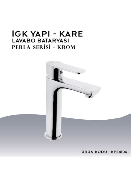 Igk Yapı – Kare KPE41001 Perla Lavabo Bataryası