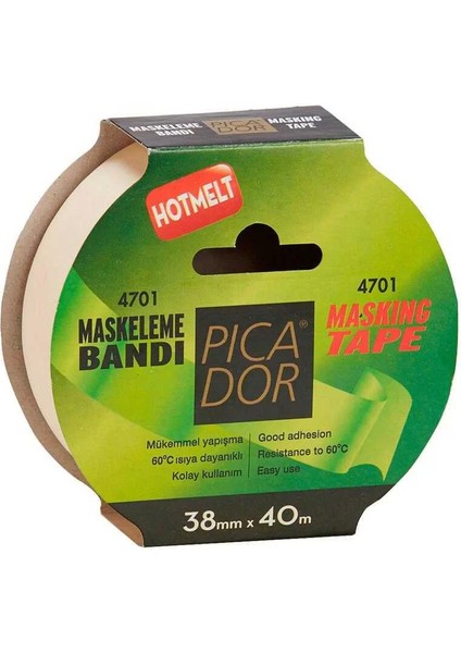 Maskeleme Bandı Askılı Hotmelt 38 mm x 40 M
