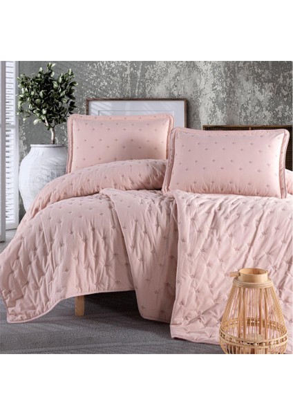 Clasy Microfiber Nakışlı Çift Kişilik Yatak Örtüsü Seti Aspendos