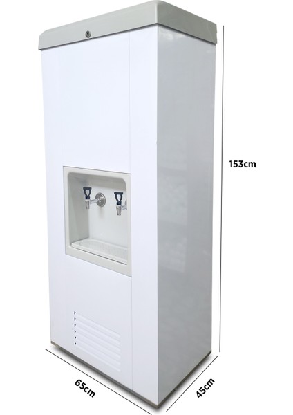 100 Litre Hazneli SICAK SOĞUK 2 Musluklu Arıtmalı Sebil