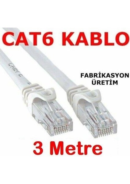 FNK-603G 3M Cat6 Patch Kablo 3 Metre CAT6 KABLO 23AWG