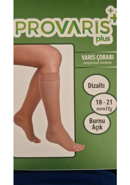 PVP11107 Plus Ccl1 Dizaltı Burnu Açık Varis Çorabı No: 7