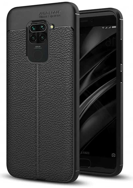 Xiaomi Redmi Note 9 Deri Görünümlü Firo Silikon Kılıf