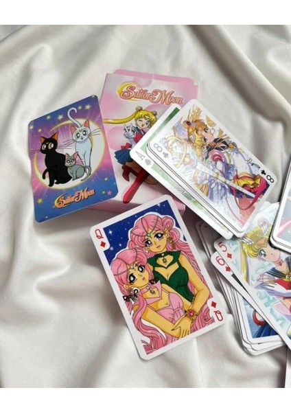 Iskambil Kağıdı Anime Sailor Moon Poker Oyun Kartı 54 Adet Iskambil Destesi modelleri