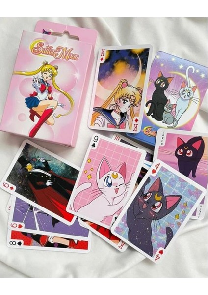 Iskambil Kağıdı Anime Sailor Moon Poker Oyun Kartı 54 Adet Iskambil Destesi fırsatları