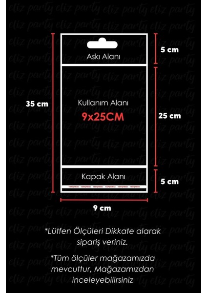 9X35CM Askılı Bantlı Jelatin Opp Poşet Kurabiye Aksesuar Hediye Paketleme Raf Poşeti 100 Adet