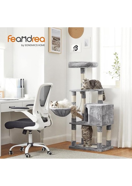 Feandrea Tırmalama Ağacı, Büyük, 138 cm Yüksekliğinde, Kedi Ağacı, Tırmalama Tahtası ve 9 Tırmalama Direği, Platform, Mağa... fiyatları