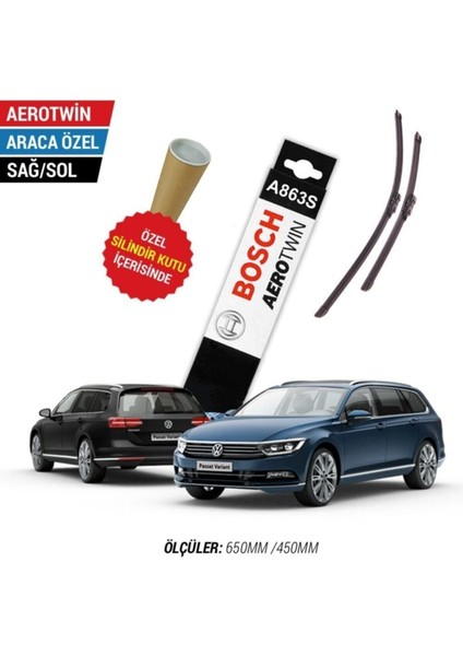Vw Passat Variant Silecek (2015-2017 B8) Aerotwin A863S