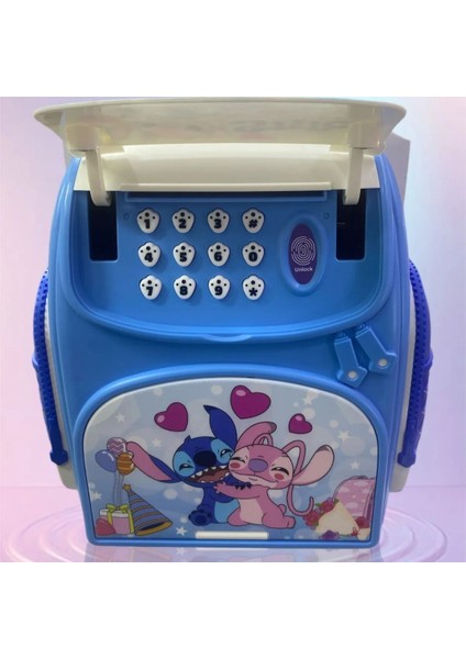 Stitch Parmak Izi Ile Çalişan Şifreli Otomatik Kağıt Para Alan Atm Kasa Kumbara fırsatları