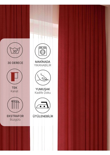 Irem Serisi Kadife Dokulu Turuncu Kanat Fon Perde modelleri