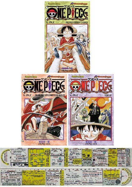 One Piece 2-3-4. Ciltler Manga Seti + Mat. Öğreten Cetvel