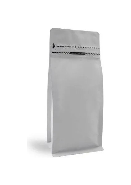 Mat Beyaz Metalize Kilitli Flat Bottom (11, 5X21, 5) cm 250 Adet