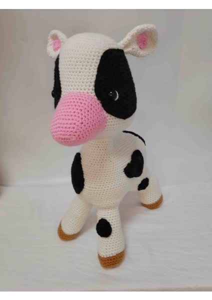 El Yapımı Büyük Boy Amigurumi Buzağı 35 cm