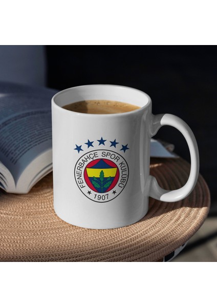 Kupa Bardak - Fenerbahçe Arması Desenli Kupa Bardak - Hediyelik Kupa Bardak