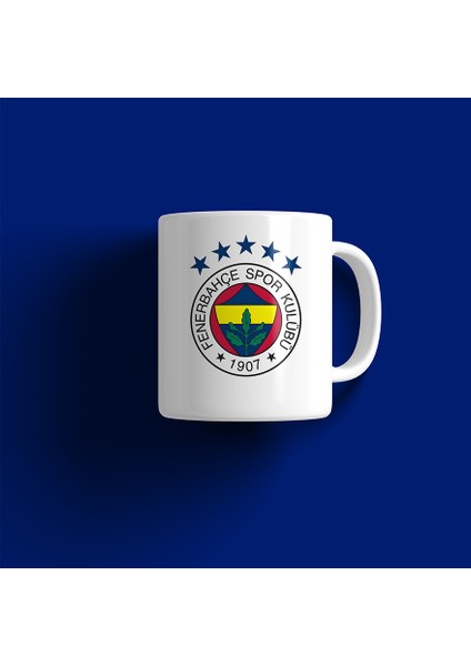 Kupa Bardak - Fenerbahçe Arması Desenli Kupa Bardak - Hediyelik Kupa Bardak