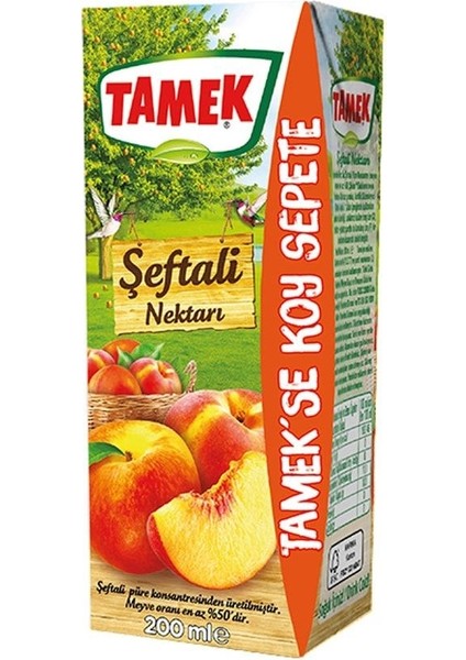 Şeftali Nektar Meyve Suyu 200 ml 27 Li Koli