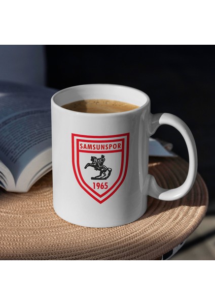 Kupa Bardak - Samsunspor Arması Desenli Kupa Bardak - Hediyelik Kupa Bardak