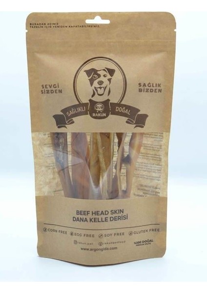 Kurutulmuş Dana Kelle Derisi Köpek Ödülü 100 gr