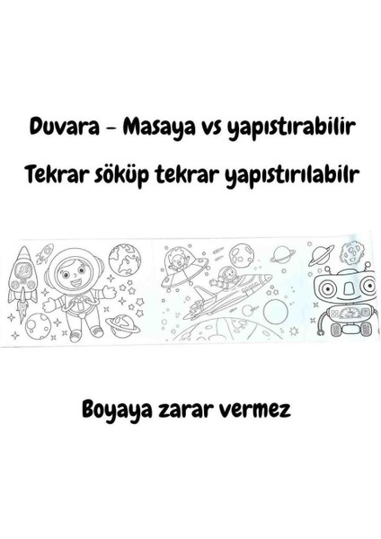 Carioca 4'lü Boyama Seti +Lino Yapışkanlı Boyama Kağıdı 86X20 cm Dream Space