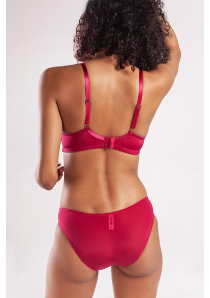 Azze Garland Big Size Plunge Bra, Şarap Rengi Konforlu ve Şık Sütyen fiyatları