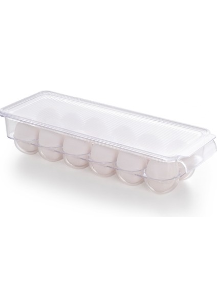 Kapaklı Yumurta Saklama Kabı - Şeffaf