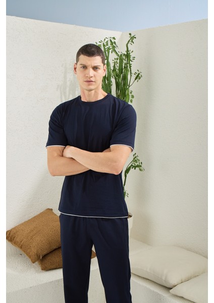 Triko Ceketli 4lü Erkek Pijama Çeyiz Seti 5051