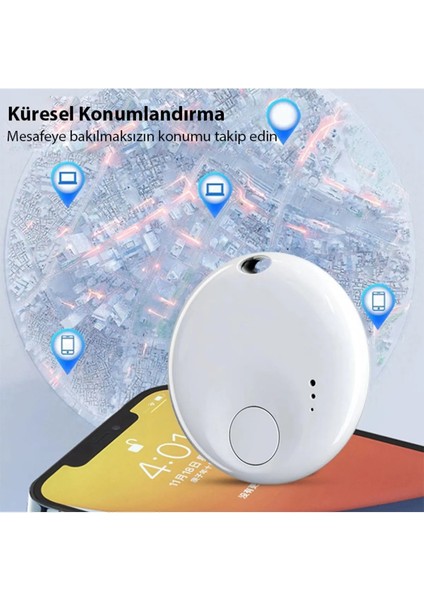 Ntag Akıllı Smart Takip Cihazı Gps İphone ios Cihazları ile (Uyumlu) Takip Cihazı Kaybolmaya Karşı