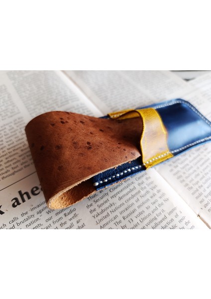 Crazy Hors Hakiki Deri El Emeği Özel Kalemleriniz Için Kalemlik Kalem Kutu 27 cm 6 cm Zmr3