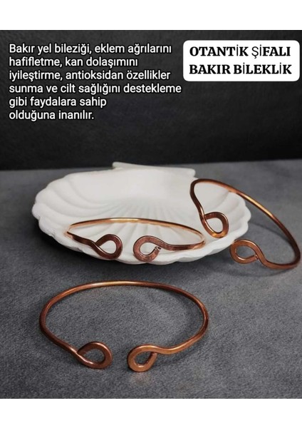 Otantik Şifalı Bakır Bileklik Aksesuar Bijuteri Hediyelik Bileklik