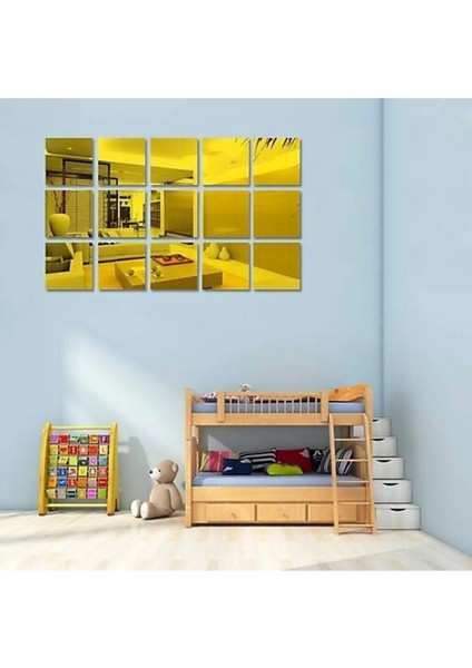 Ajans Pleksi Dekoratif Pleksi Ayna (Kendinden Yapışkanlı) 20X20 4 Adet