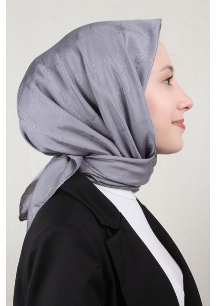 Monogram Eşarp 4117-11 Gri