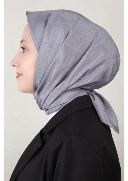Monogram Eşarp 4117-11 Gri