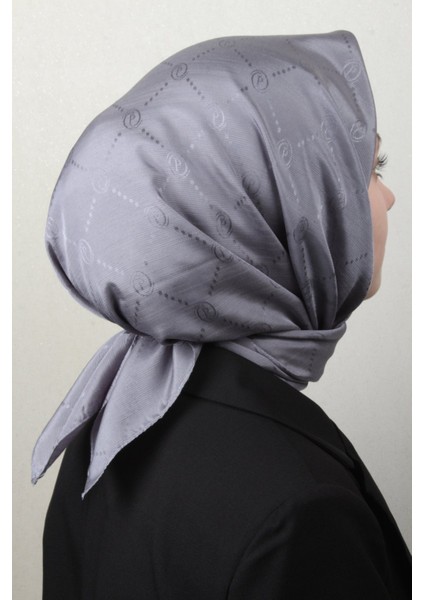 Monogram Eşarp 4117-11 Gri