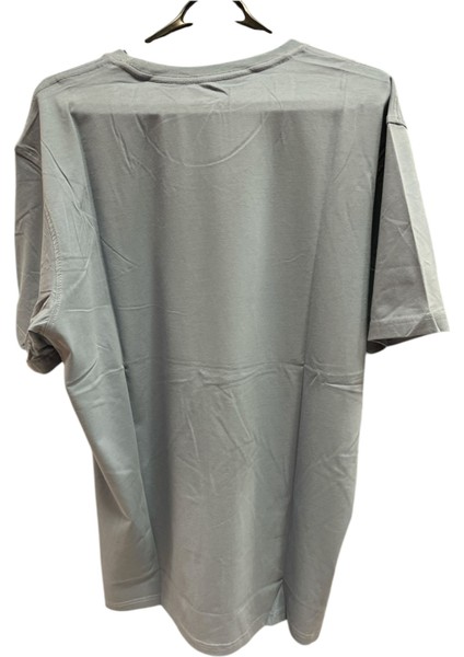 Mavi Renk Yuvarlak Yaka Erkek T-Shirt
