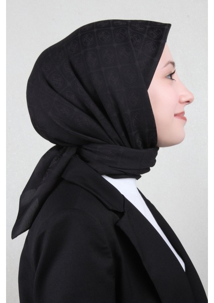 Pamuklu Eşarp 4105-17 Siyah