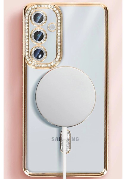 Samsung Galaxy S25 Plus Kılıf Joke Simli Magneticsafe Kılıf - Siyah Zrnet