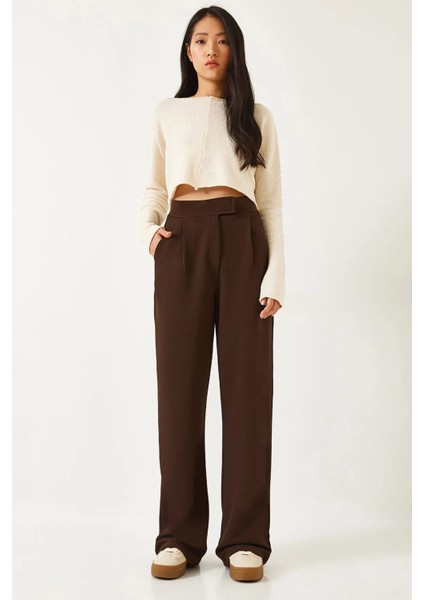 Kadın Beli Cırtlı Palazzo Rahat Pantolon fiyatları